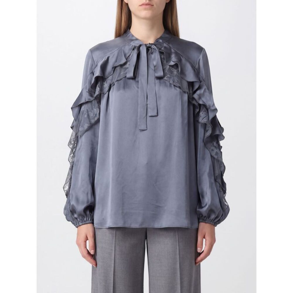 Zimmermann Women Zimmermann Valiant Silk Blouse With Ruffles And Long Sleeves